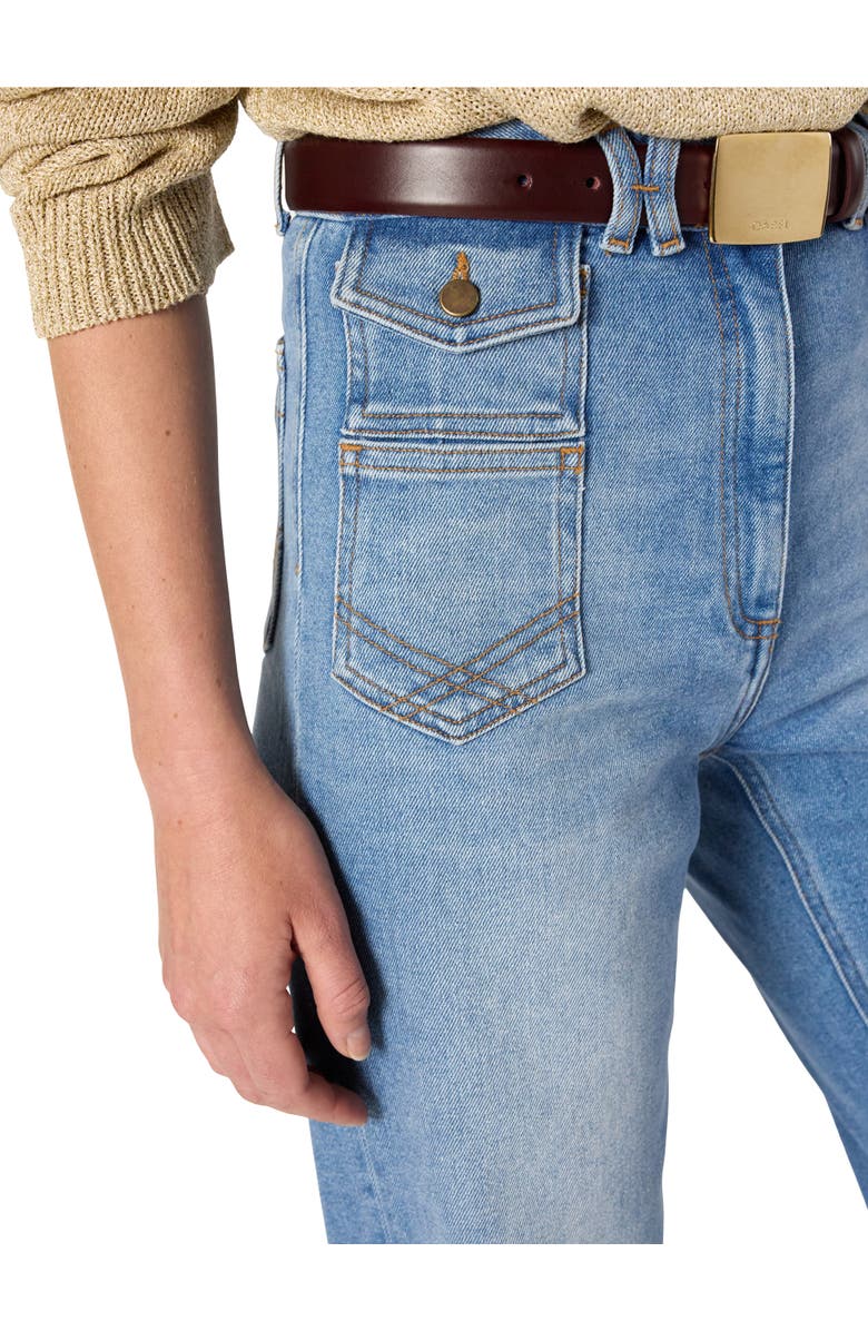 GERARD DAREL Anna Flared High Waisted Jeans, Alternate, color, Jeans