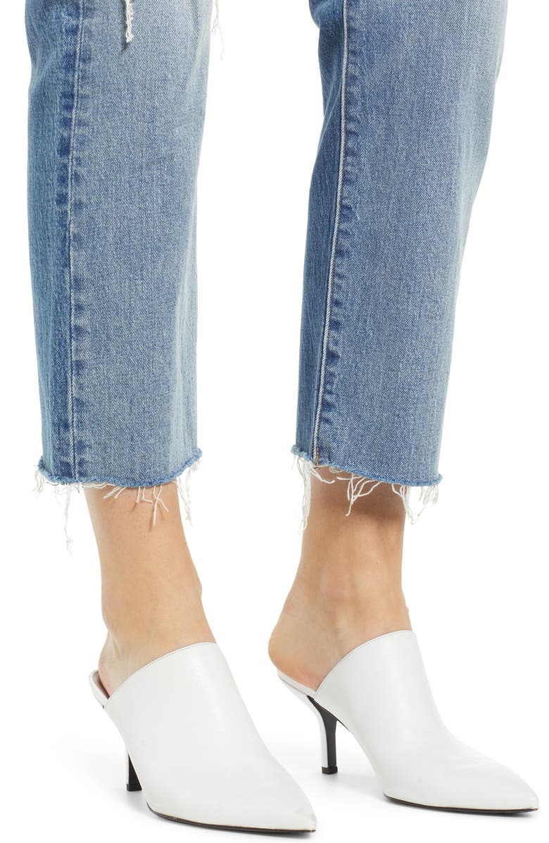 Levi's<sup>®</sup> Wedgie High Waist Ripped Crop Straight Leg Jeans, Alternate, color, 