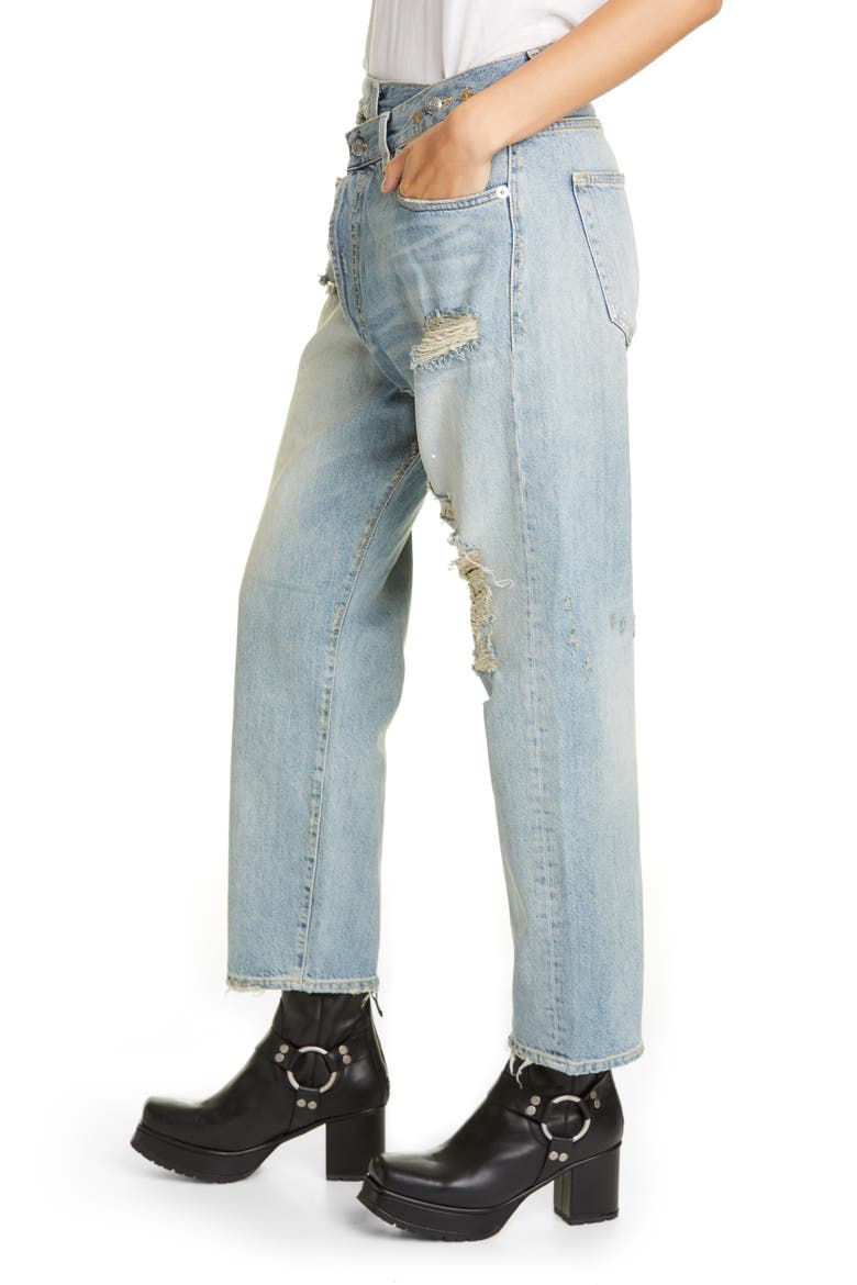 Crossover Ripped Jeans, Alternate, color, CHERYL