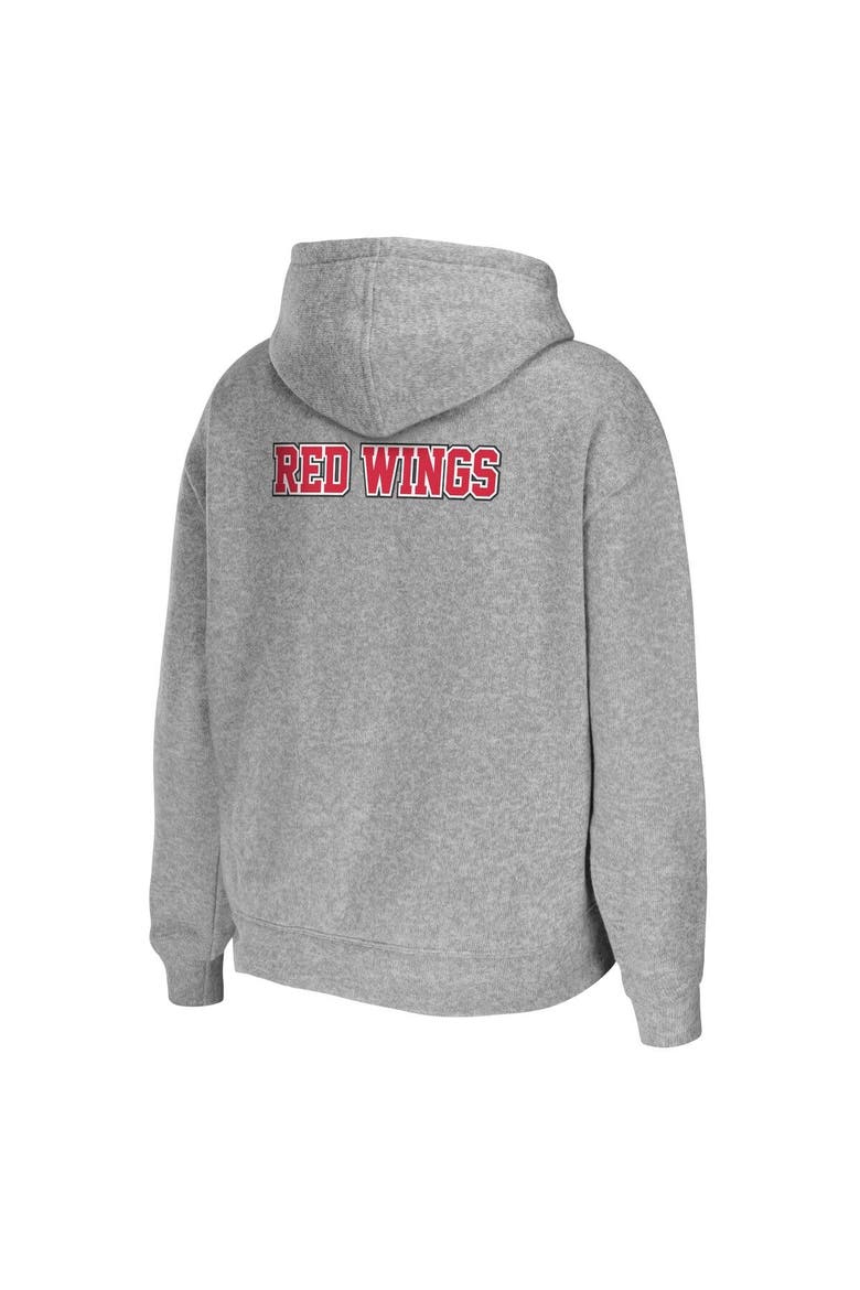 Women's WEAR by Erin Andrews Heather Gray Detroit Red Wings Full-Zip Hoodie, Alternate, color, Heather Gray