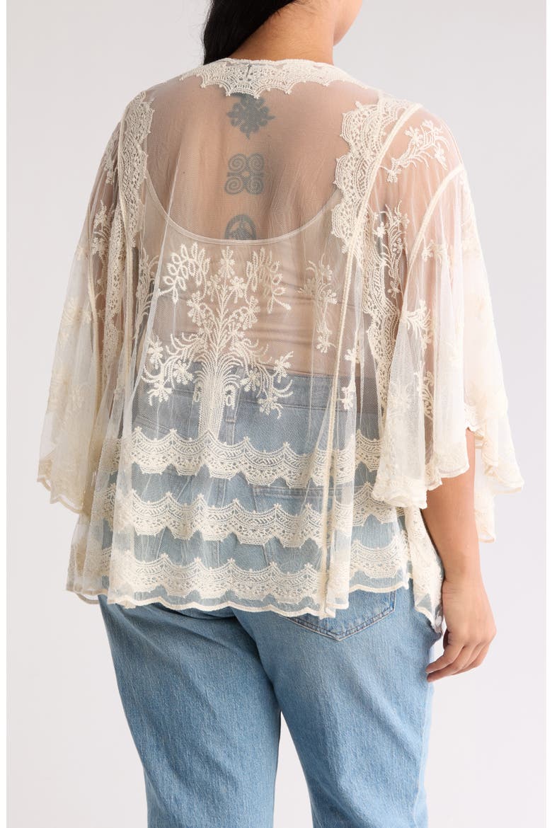 Lace High/Low Wrap, Alternate, color, NATURAL