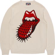 MARKET MKT Rolling Stones Spiked Logo Cotton Crewneck Sweater