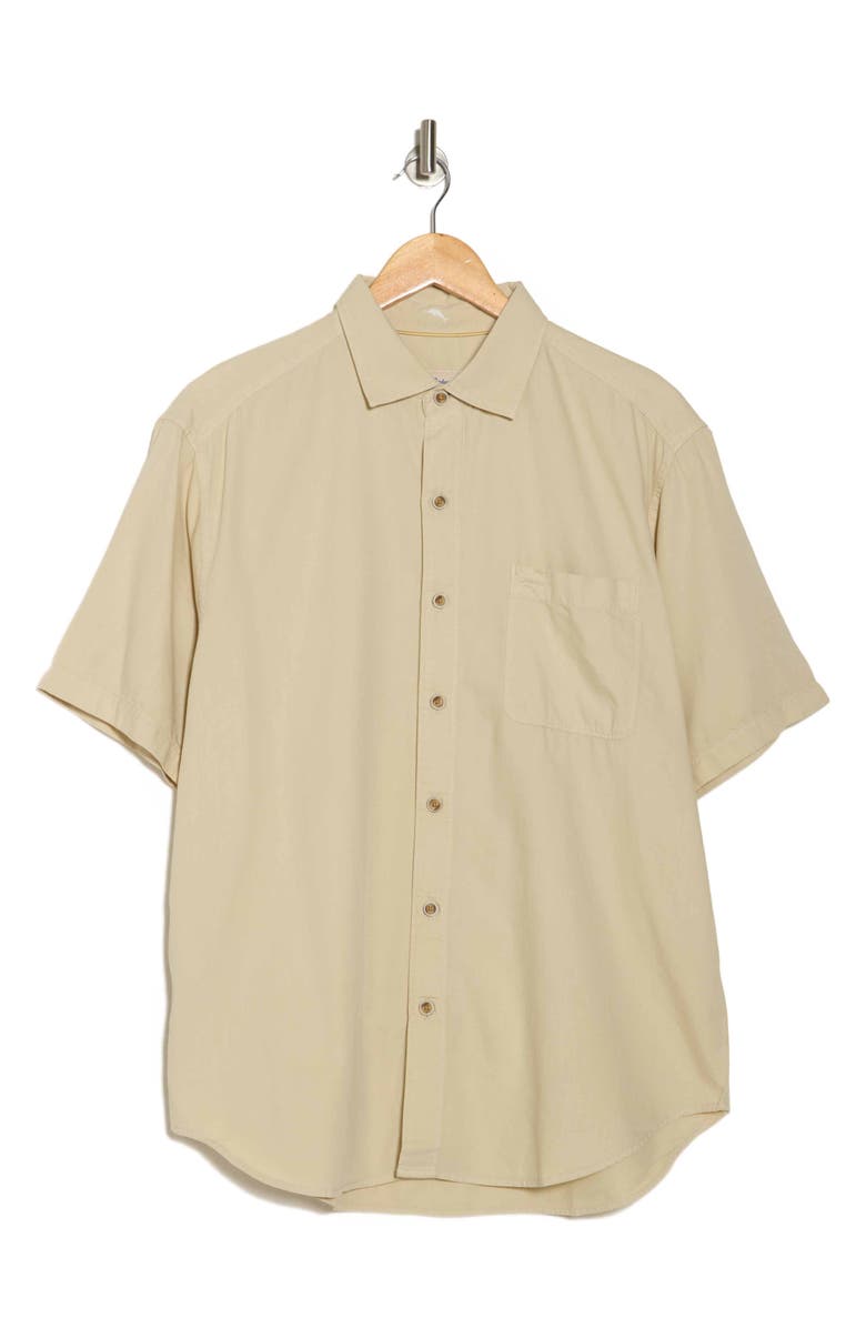 Tommy Bahama Salty Seas Short Sleeve Button-Up Shirt, Alternate, color, Hazy
