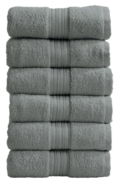 Quick-Dry Cotton 6-Pack Hand Towel Set