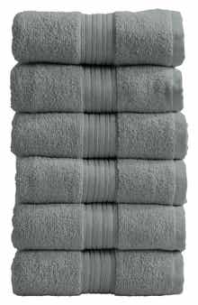 Woven & Weft Quick-Dry Cotton 6-Pack Hand Towel Set