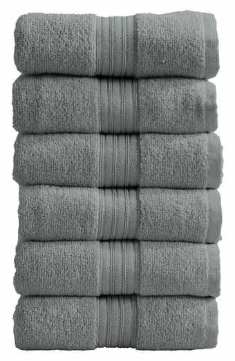 Woven & Weft Quick-Dry Cotton 6-Pack Hand Towel Set