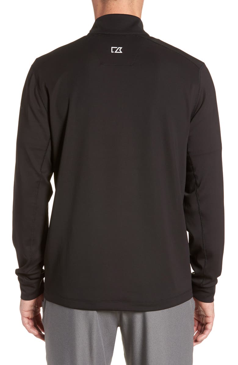 Cutter & Buck Traverse Stretch Quarter Zip Pullover, Alternate, color, Black