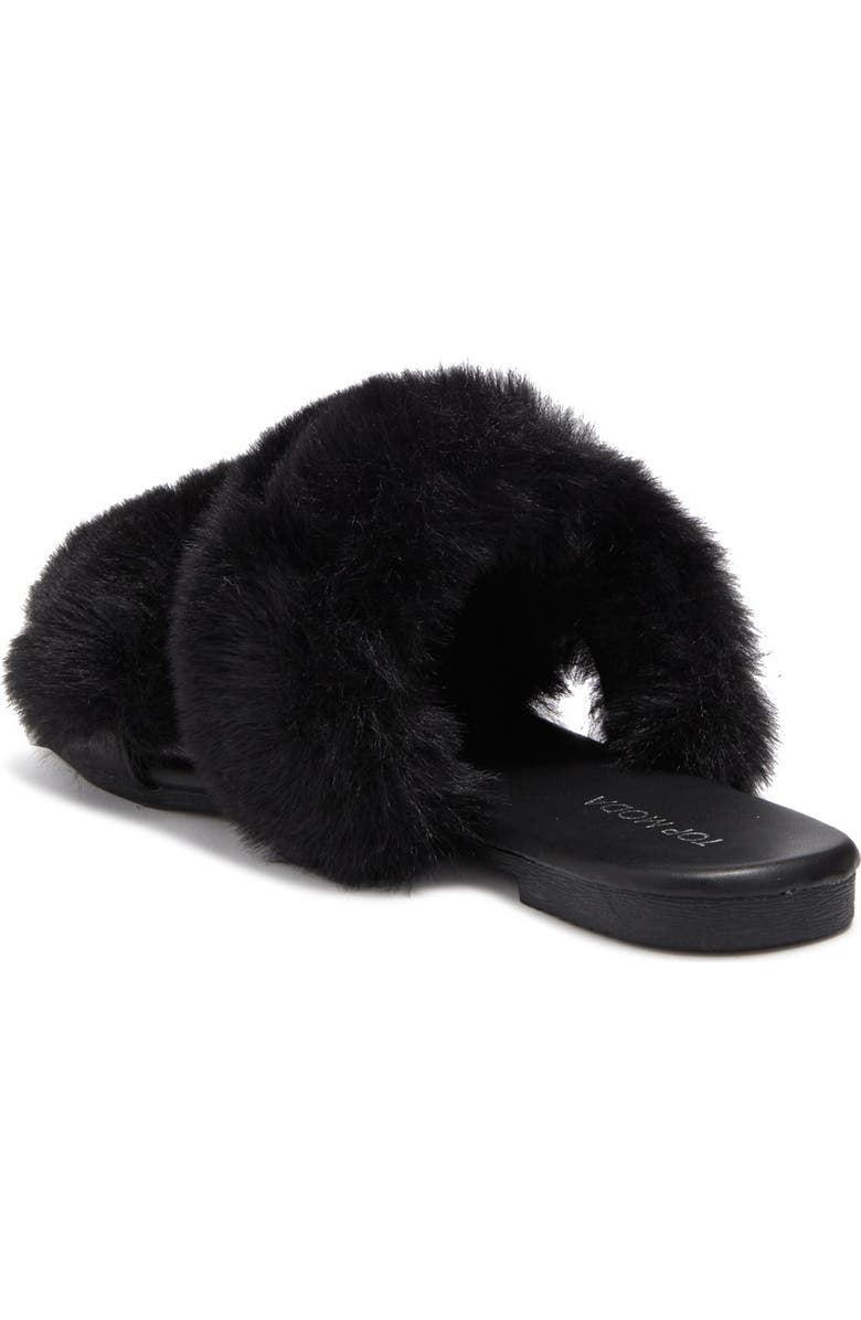 TOP MODA Salinas 22 Faux Fur Slide Sandal, Alternate, color,