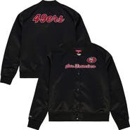 Mitchell & Ness Women's Mitchell & Ness  Black San Francisco 49ers Full-Snap Satin Jacket