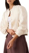 MINT VELVET Satin Lace Trim Bomber Jacket