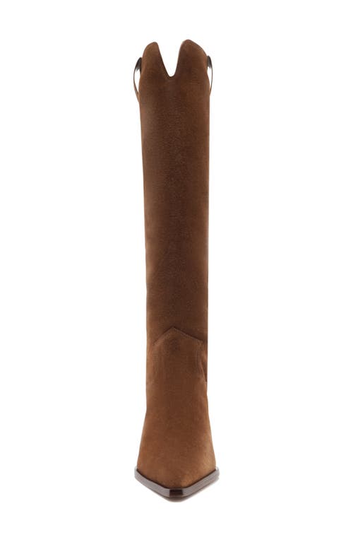 Schutz Maine Up Pointed Toe Boot In Brown