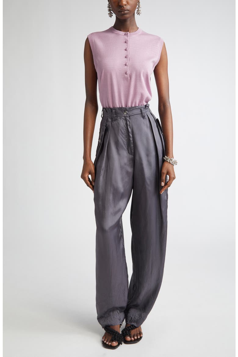 Utility Van Insert Dries Van Noten Loose Fit Satin Cargo Pants (Women) | Nordstromrack