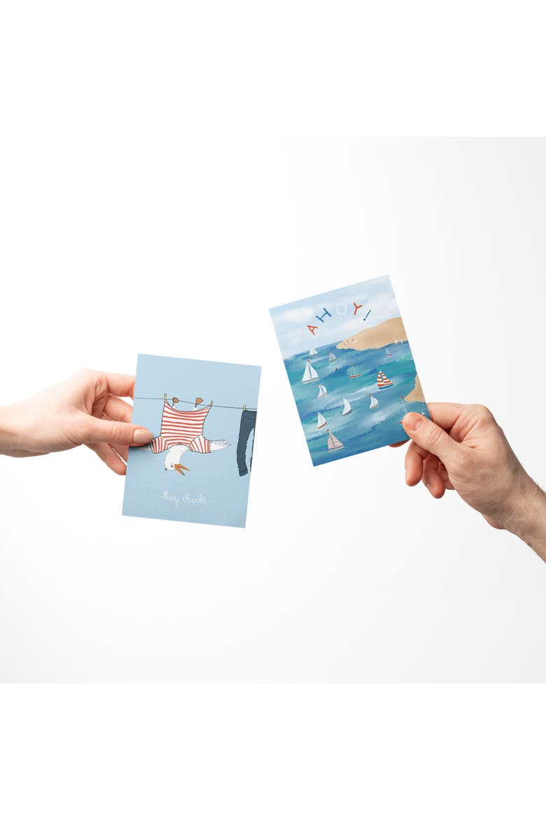 Everyday Assorted Greeting Card Pack (3ct) "Seagull, Tote, Ahoy", Alternate, color, Multi-Pack