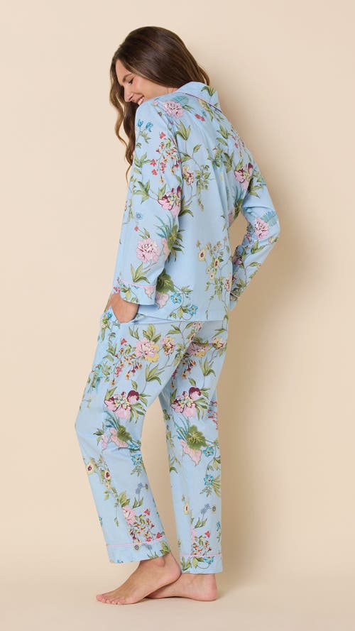 The Cat's Pajamas Luxe Pima Pajama Set In Blue