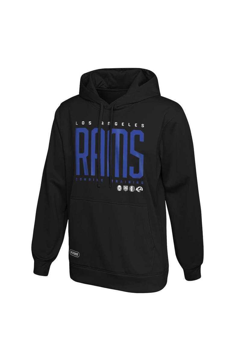 Outerstuff Men's Black Los Angeles Rams Legendary Pullover Hoodie, Main, color, 