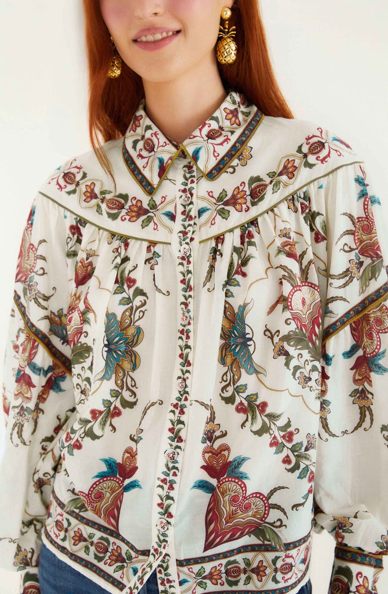 FARM Rio Majestic Hearts Cotton Top, Alternate, color, 