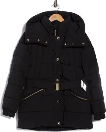Michael Kors Belted Channel Quilted Hooded Puffer Coat Nordstromrack
