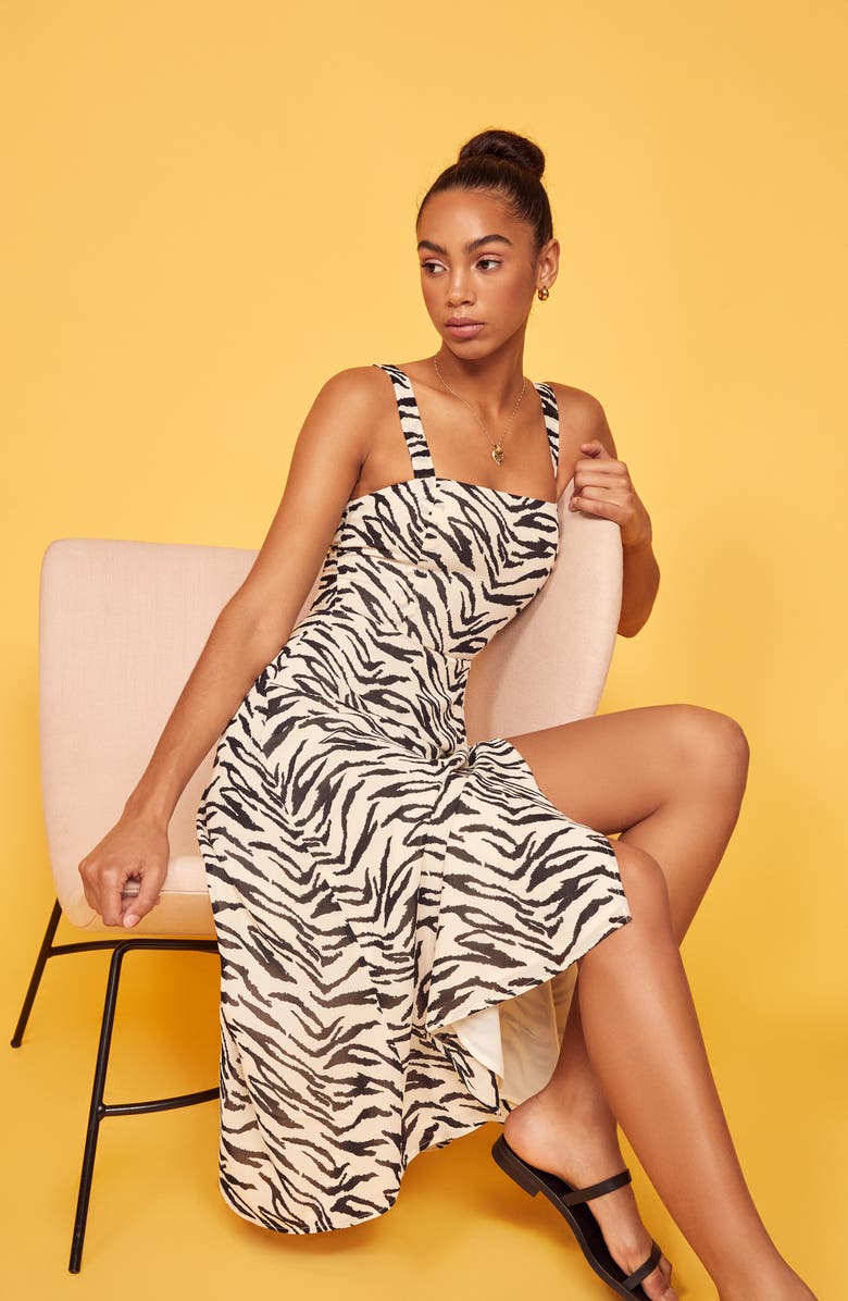 Reformation Nectarine Midi Sundress, Alternate, color, 