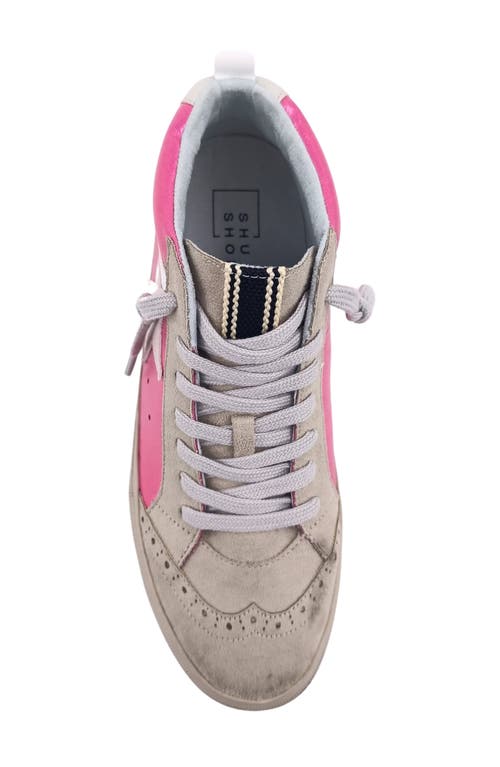 Shushop Paulina Low Top Sneaker In Hot Pink