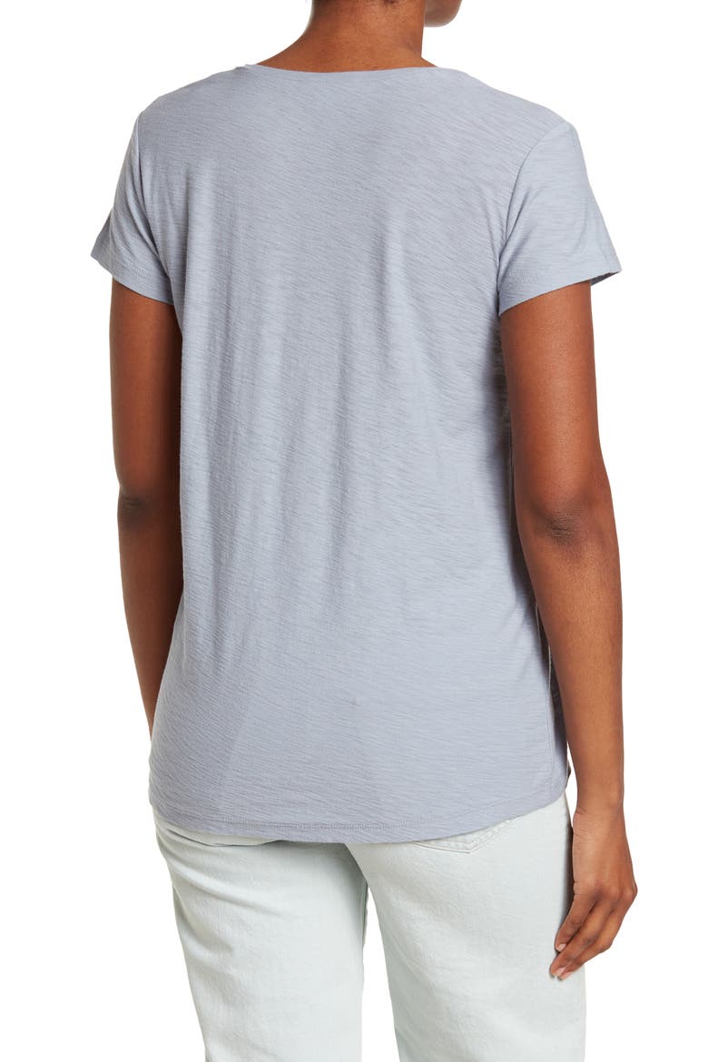 Deep V-Neck T-Shirt, Alternate, color, AURA