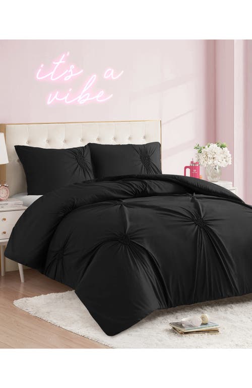 Juicy Couture Amora Gathered Heart Comforter & Sham Set In Black