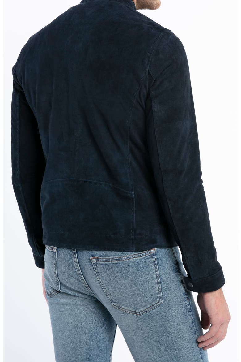 Suede Bomber Jacket, Alternate, color, NAVY