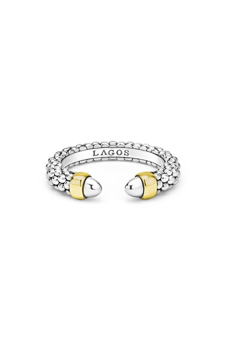 Signature Caviar Versa Ring, Alternate, color, GOLD
