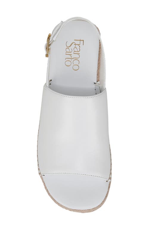 Franco Sarto Rune Slingback Platform Sandal In White