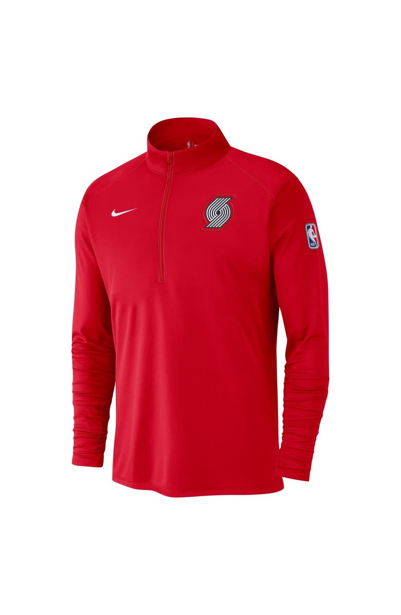 Nike Men's Nike Red Portland Trail Blazers 2024/25 City Edition Authentic Coaches Performance Half-Zip Top, Alternate, color, 