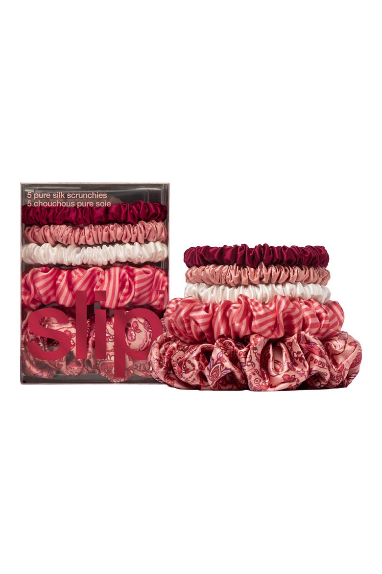 Harriet 5-Pack Assorted Scrunchies Set, Main, color, HARRIET