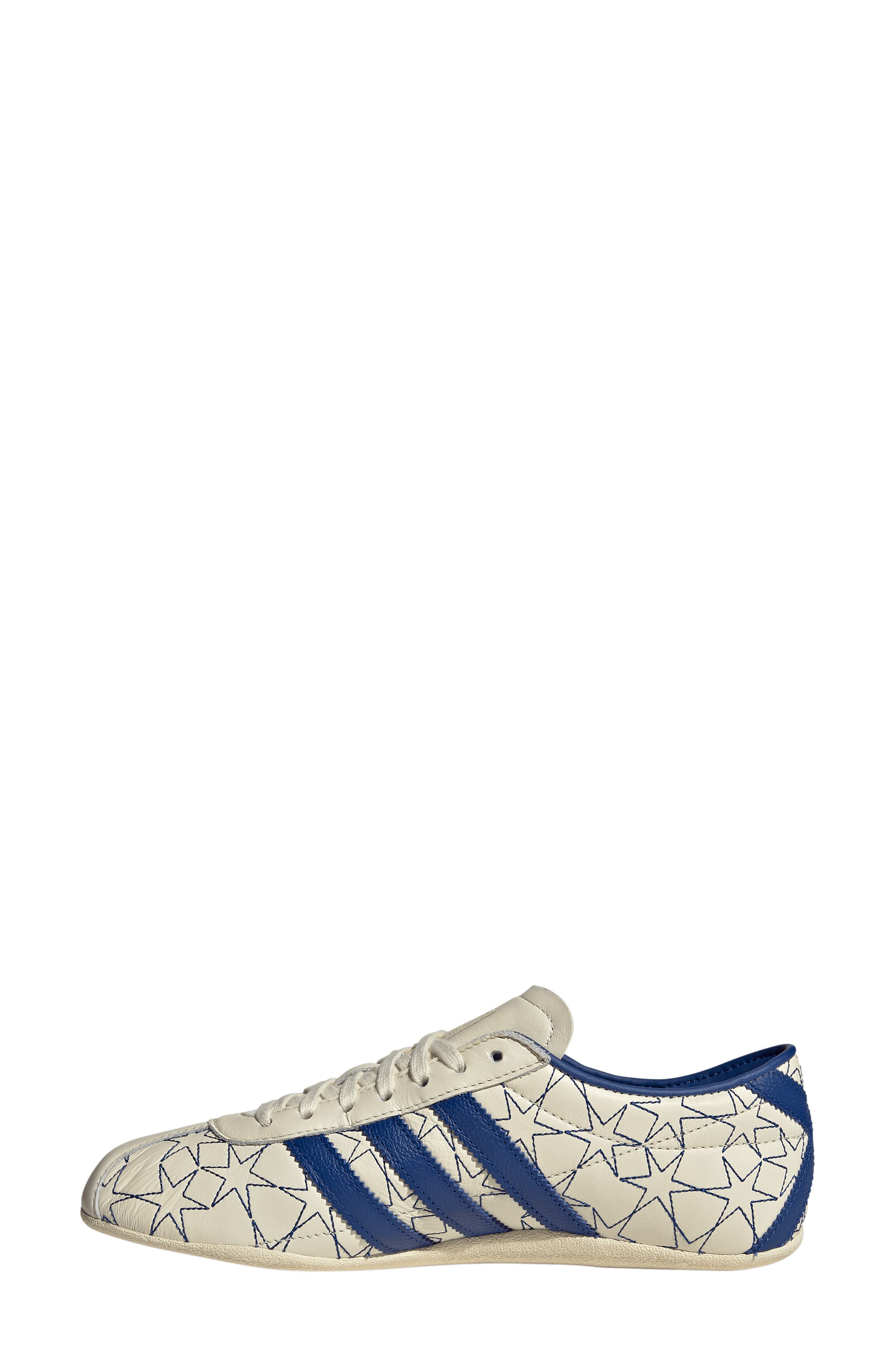 adidas Tokyo Embroidered Low Top Sneaker, Alternate, color, Cream White/ Royal/ Gold