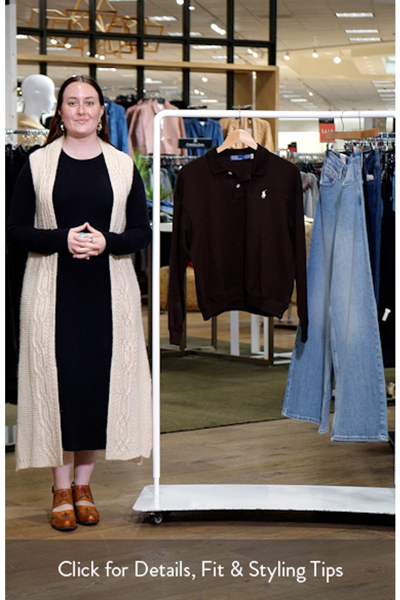 Cotton Blend Fleece Polo Sweatshirt video