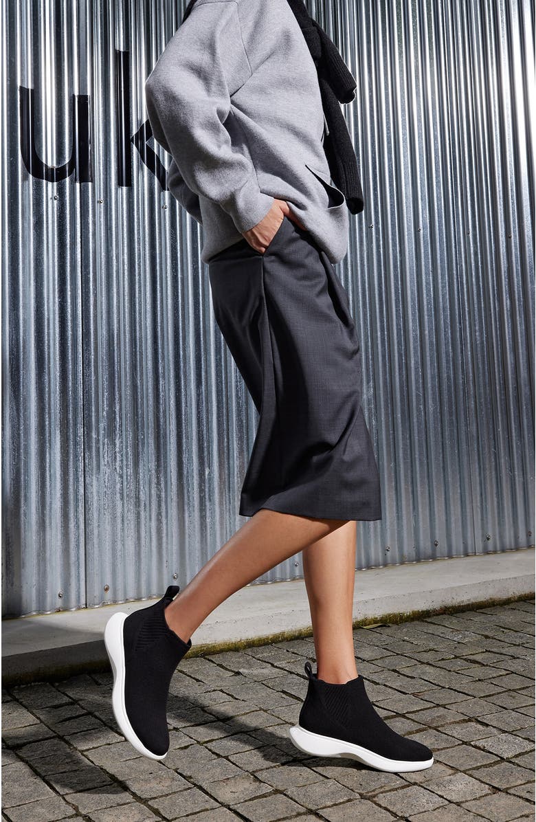 VIVAIA Round-Toe Slip-On Sneaker Boots, Alternate, color, Black