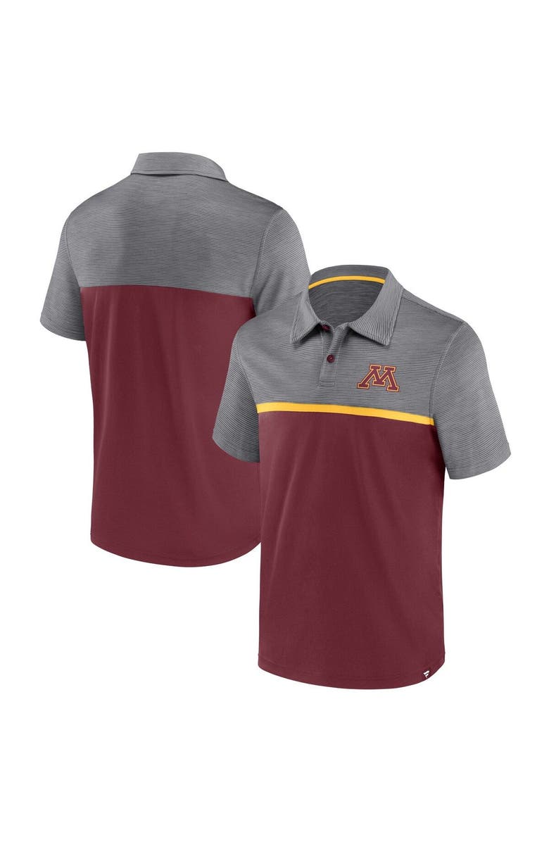 FANATICS Men's Fanatics Branded Maroon/Gold Minnesota Golden Gophers Polo, Main, color, Maroon