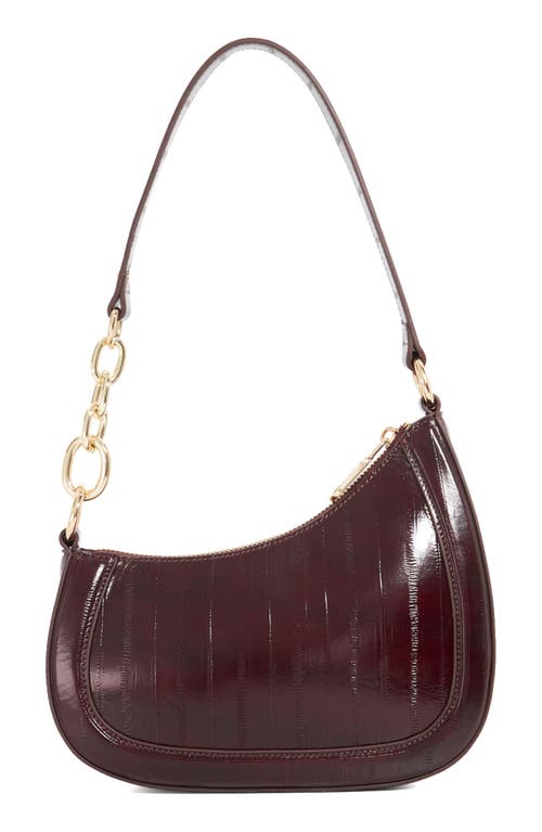 Dune London Direction Faux Leather Shoulder Bag In Burgundy