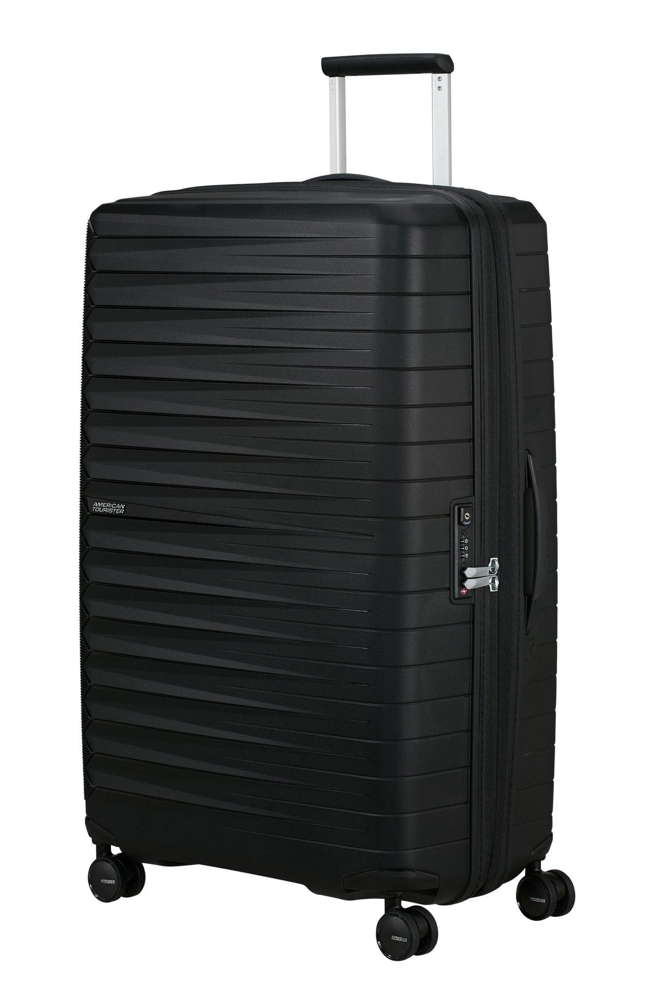 AMERICAN TOURISTER Fastfoward Expandable Hardside 30" Checked Spinner, Main, color, Flash Black