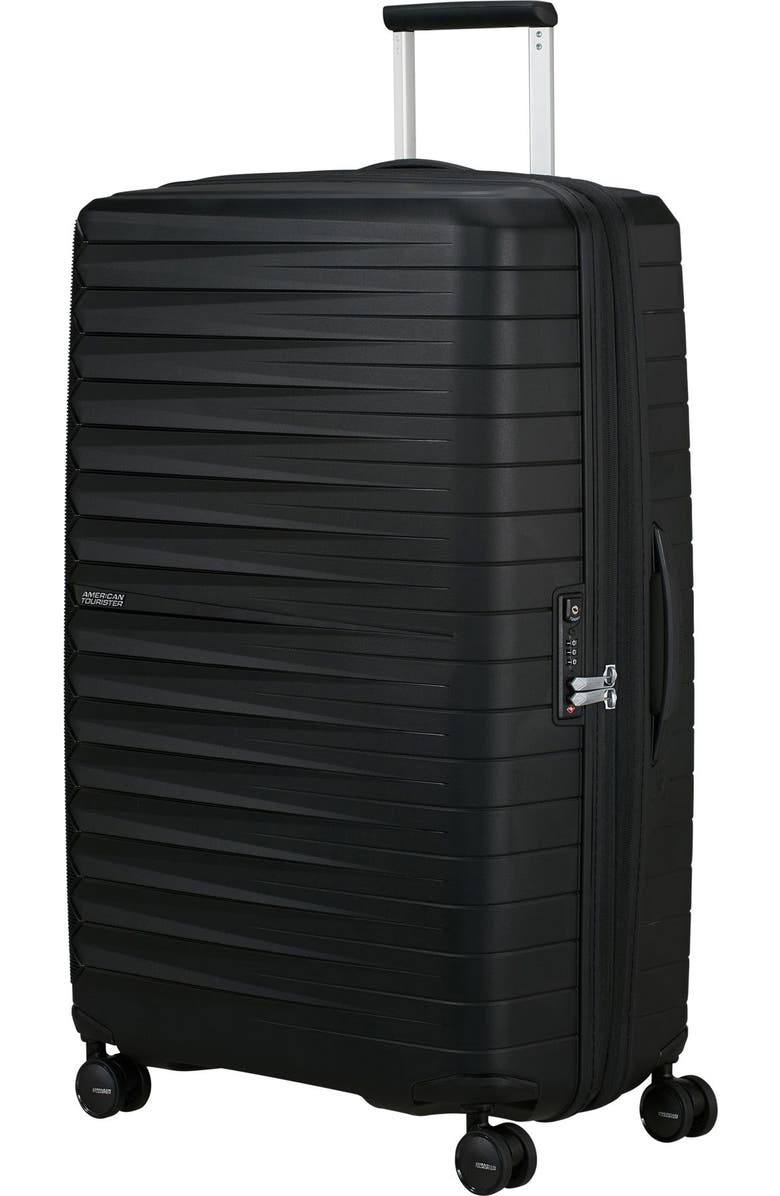 AMERICAN TOURISTER Fastfoward Expandable Hardside 30" Checked Spinner, Main, color, Flash Black