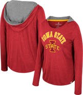 COLOSSEUM Women's Colosseum  Cardinal Iowa State Cyclones Distressed Heather Long Sleeve Hoodie T-Shirt
