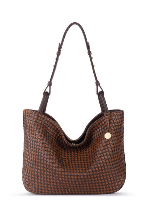 Los Feliz Medium Tote Woven Leather Bag