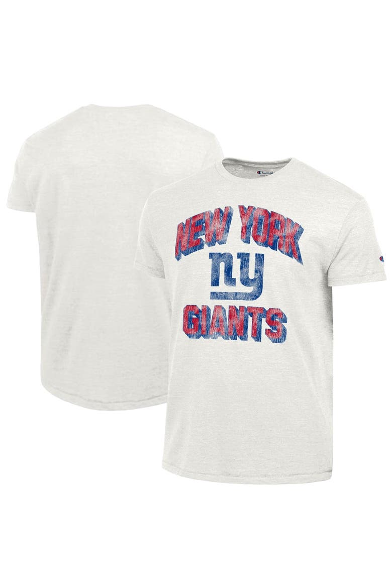 Men's Champion  White New York Giants Ultimate Tri-Blend T-Shirt, Main, color, White