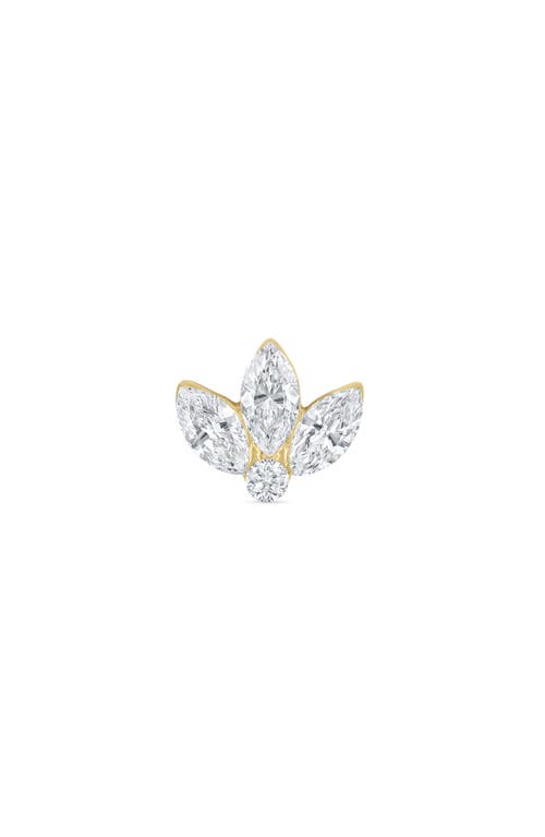 MARIA TASH MARIA TASH INVISIBLE DIAMOND LOTUS THREADED STUD EARRING 