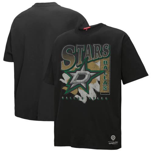 Mitchell & Ness Black Dallas Stars Choppy Ice Boyfriend T-shirt In Black