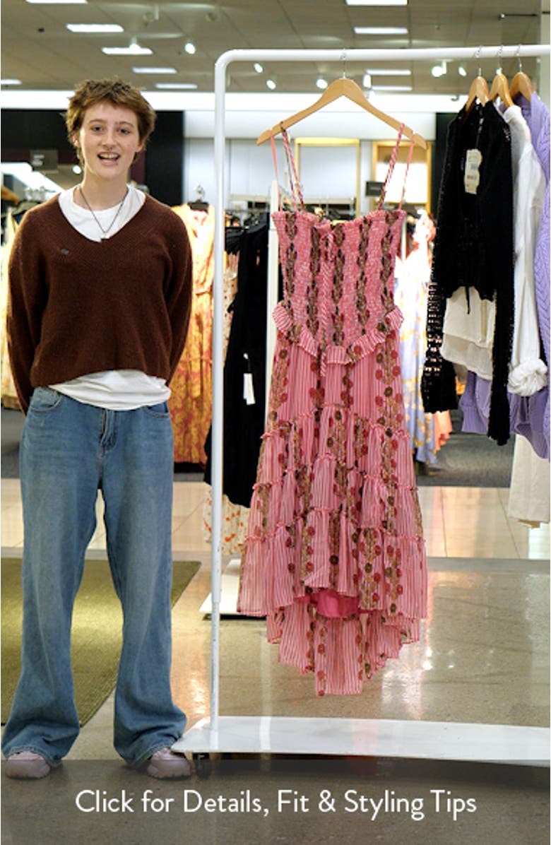 Alejandra Smocked Bodice Tiered Sundress, sales video thumbnail