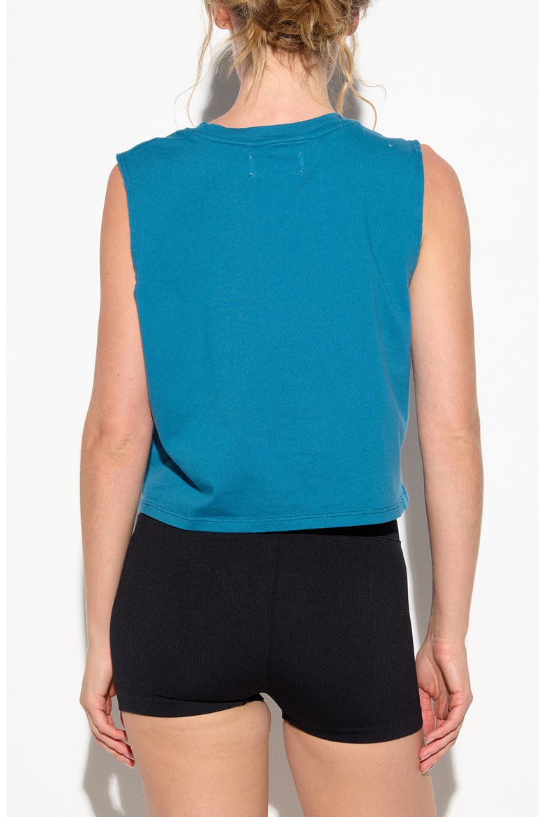 Inner Aura Spirit Graphic Cotton Crop Tank, Alternate, color, BLUE LAGOON