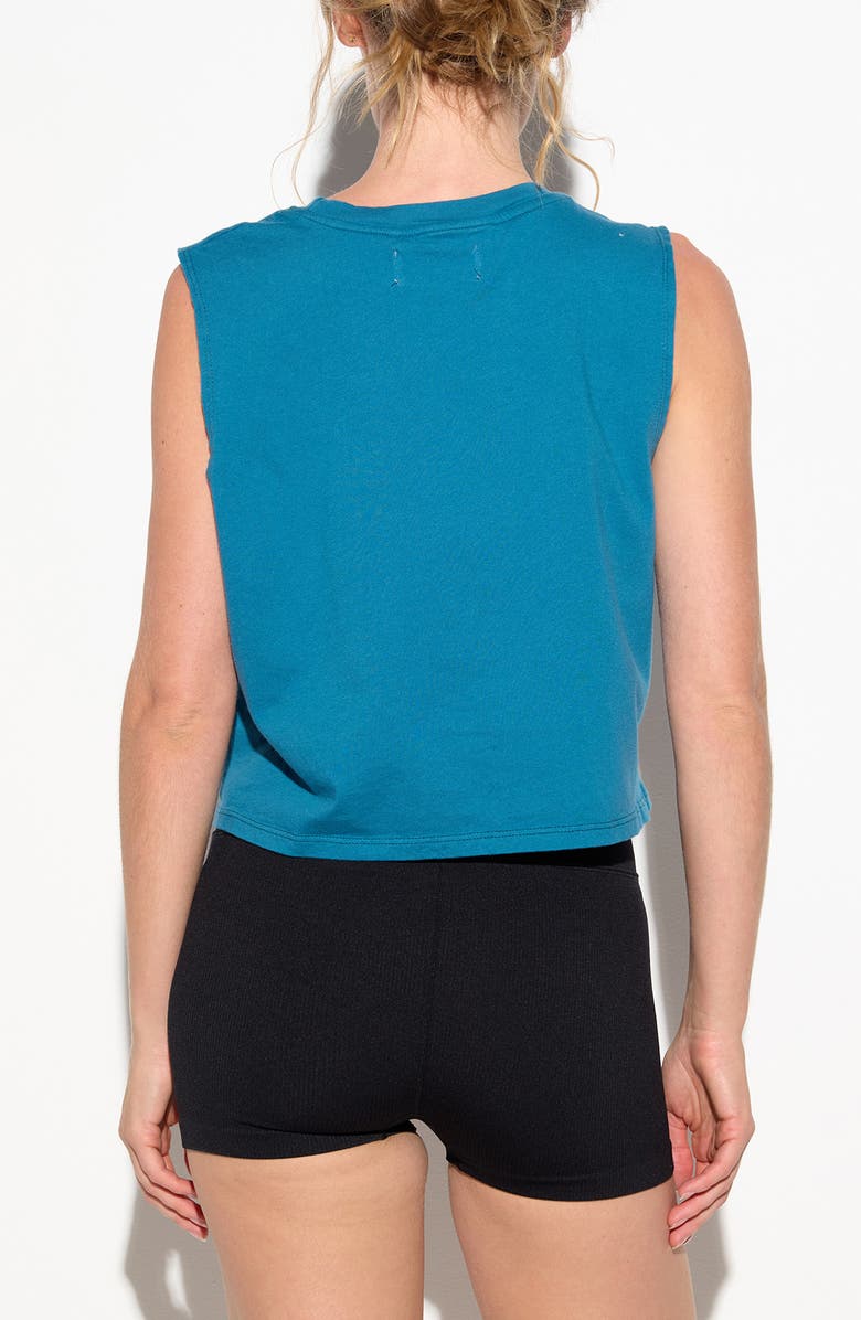 Spiritual Gangster Inner Aura Spirit Graphic Cotton Crop Tank, Alternate, color, Blue Lagoon