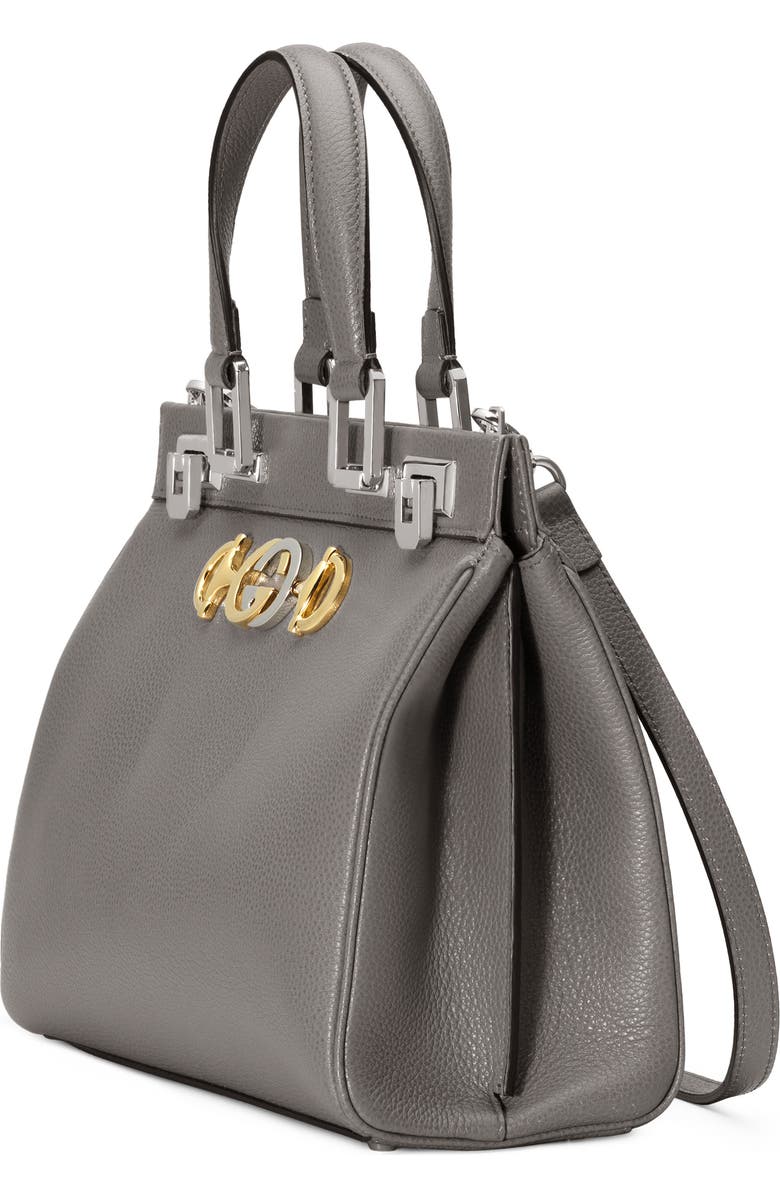 Gucci SmallLeather Satchel, Alternate, color,