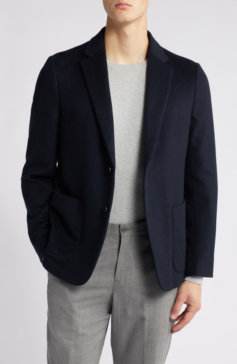 Theory Clinton Wool & Cashmere Blazer, Main, color, Dark Bltc