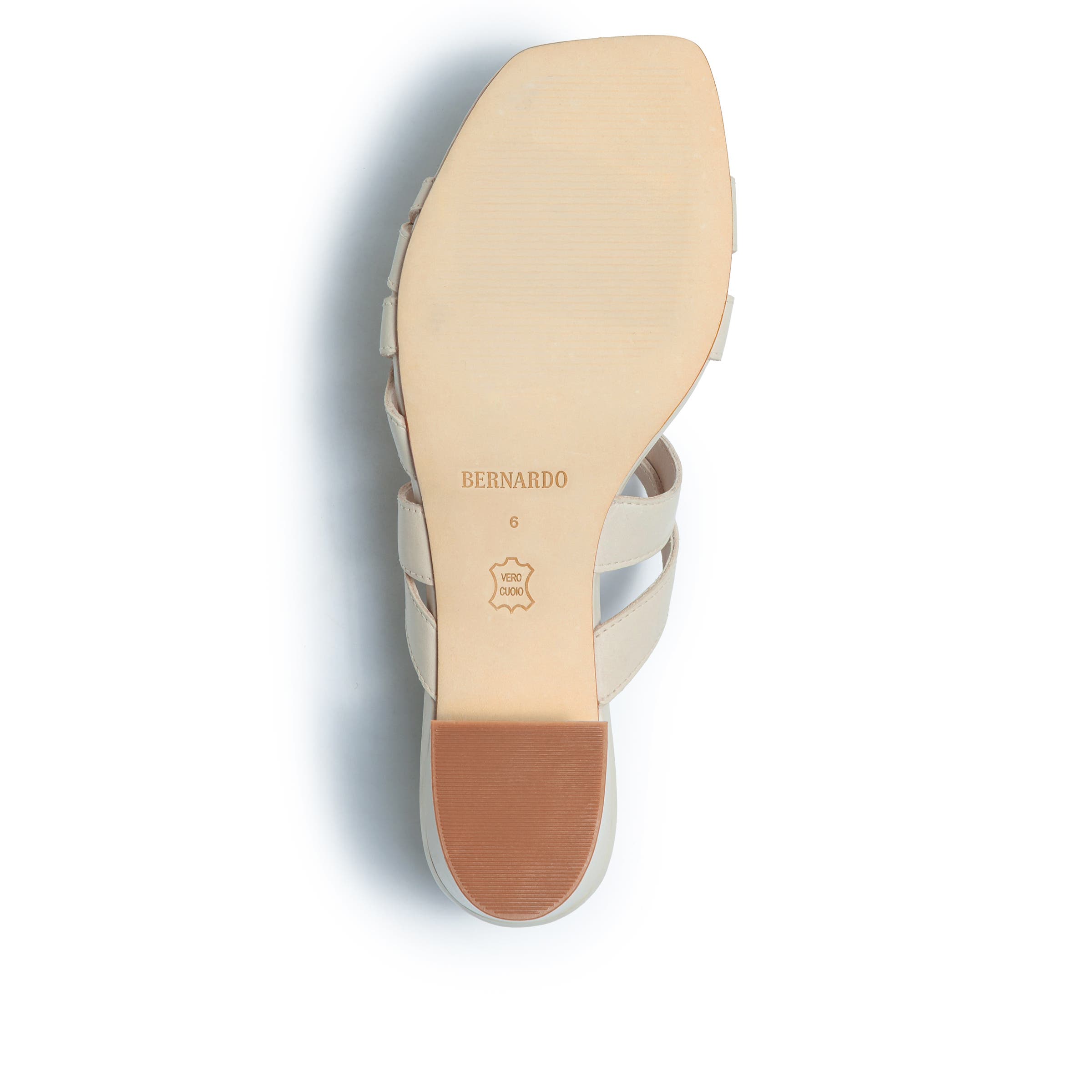 Bernardo Footwear Johanne Low Heel Sandal, Alternate, color, Eggshell