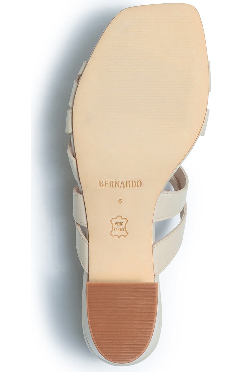 Bernardo Footwear Johanne Low Heel Sandal, Alternate, color, Eggshell