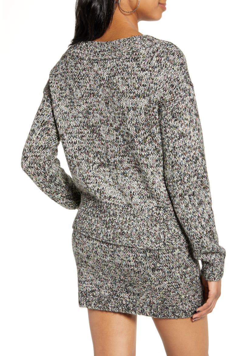 Rainbow Marl Sweater, Alternate, color, BLACK MULTI MARL